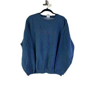 Vintage 90s Guess Stitched Spell Out Faded Crewneck Sweatshirt USA